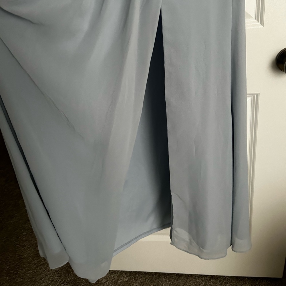 Adrianna Papell Women’s Chiffon Maxi Formal Evening Gown Dress Blue Sz 6 NWOT - Picture 4 of 9